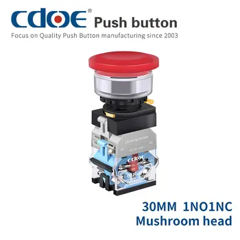метален бутон за 30 мм, хромиран месинг материал, моментална фиксация, грибовидная корона, точков осветление, бутон превключвател