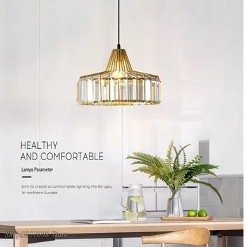 модерни и луксозни кристални led висящи лампи creativet за хранене Декоративно подвесное осветление Droplight Тавана полилеи за спални