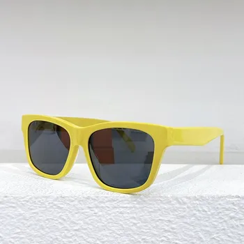 оригиналната кутия розови, овални, дамски слънчеви очила Ацетатные квадратни очила ретро Реколта цветни слънчеви очила Эстетичные модерни слънчеви очила