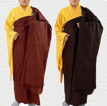 унисекс висококачествени будистка ряса за медитация, дзен-миряни шаолиньский монах кунг-фу Кеса облекло майстор Буда роба благословляющие костюми