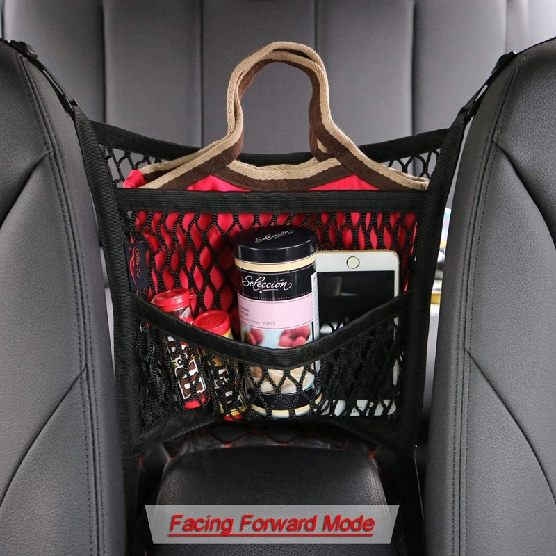 Окото чанта за съхранение на автомобила, разделител между седалките, Бариера за домашни Любимци, Еластична мрежа чанта-органайзер, автоаксесоари