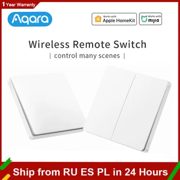 Aqara Smart Switch Light Дистанционно Управление ZigBee Wifi Безжичен Ключ монтиран на стената Ключ D1 Работа с Врата 3 Хъб homekit Mi Home