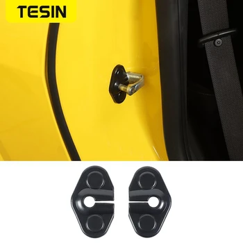 TESIN ABS Система за Заключване на вратите от Въглеродни Влакна, Обтегач, Декоративна Капачка за Chevrolet Camaro 2010 2011 2012 2013 2014 2015, Автомобилни Аксесоари