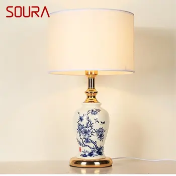 Настолни Лампи SOURA Модерен led Луксозен Дизайн Креативните керамични настолни лампи за Дома, Спални